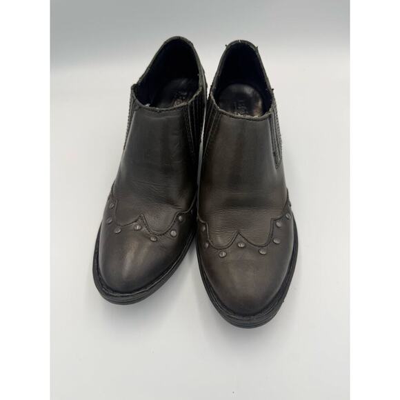 Born Womens Black Size 6‎ 1/2 Booties Western Studded - Picture 6 of 11